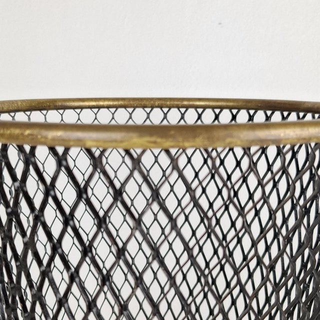Vintage Round Umbrella Stand in the style of Mathieu Matégot, 1950s For Sale - Image 10 of 16