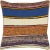 1960s Turkish Rag Pillow. Sewn with fragments of vintage hand made Anatolian cotton & linen kilims. Fiber fill. 523079