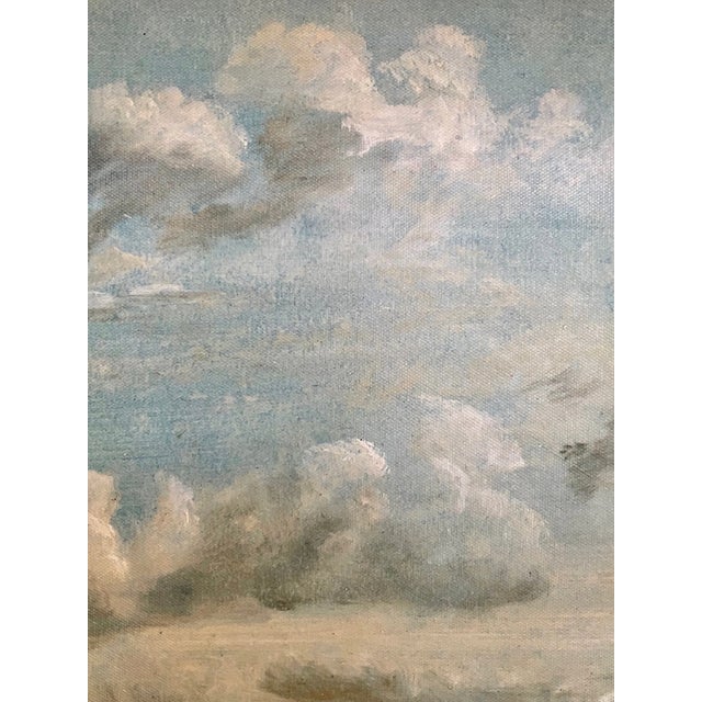 Modern Head in the Clouds Giclee Print on Canvas Framed For Sale - Image 3 of 6