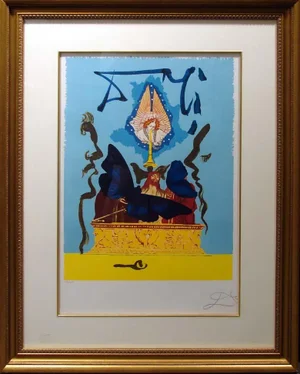 1979 "The Resurrection" Surrealist Hand Signed Lithograph by Salvador Dali, Framed