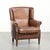 Dark Brown Sheepskin Wingback Lounge Chair For Sale - Image 14 of 14