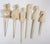 Cream 19th Century Carved Bone Game Pieces Collection With Wood Stand For Sale - Image 8 of 17