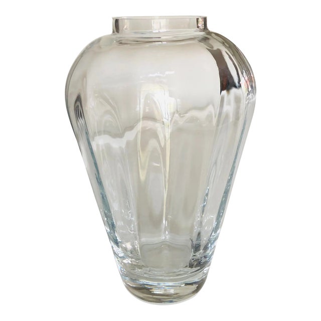 Vintage Lenox Clear Crystal Flower Vase For Sale