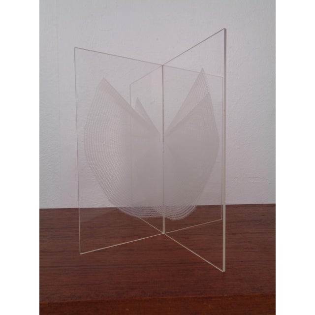 White German Wing Object Sculpture in Acrylic Glass by Heinz Mack, 1980 For Sale - Image 8 of 14