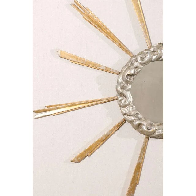 Gold Mid-19th Century Vintage Italian Gilded Sunburst Mirror For Sale - Image 8 of 11