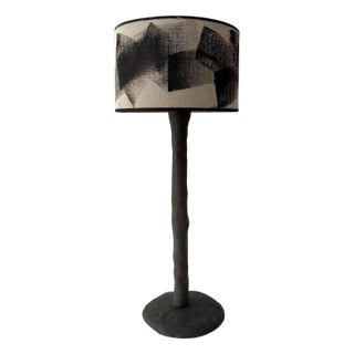 Abstract Wood Table Lamp by Atelier Monochrome For Sale