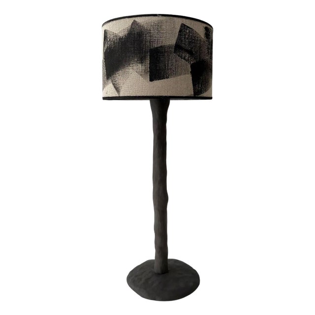 Abstract Wood Table Lamp by Atelier Monochrome For Sale