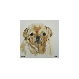 “Sally” Giclee Print of an Oil Portrait of a Maltese by Linda Brush -