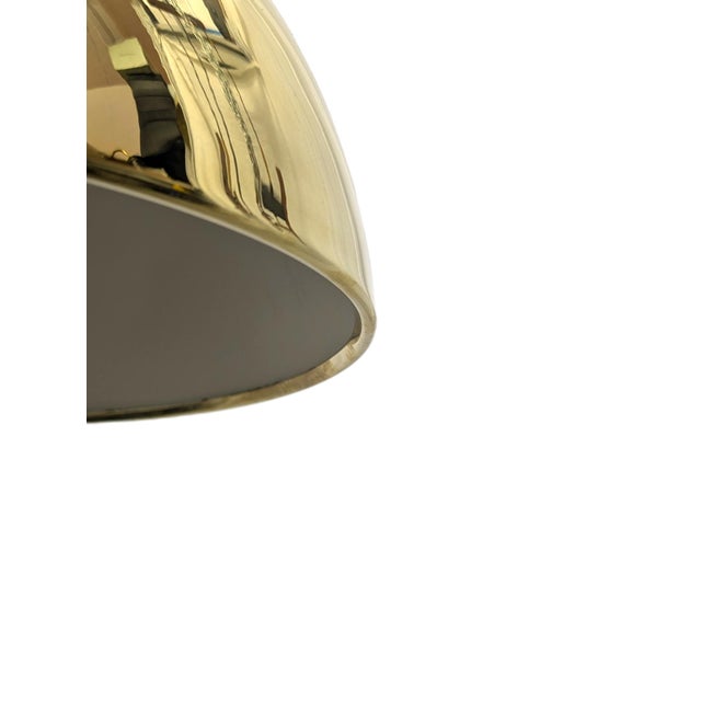 Brass Dome Pendant Lamp, 1970s For Sale - Image 5 of 9