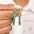 Contemporary 9.34 cts Natural Zambian emerald earring in 18k gold For Sale - Image 3 of 18