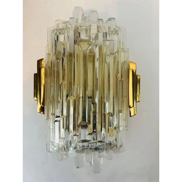 1970s 1970s Ice Crystal Hillebrand German Wall Lights - A Pair For Sale - Image 5 of 11