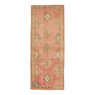 Mid 20th Century Faded Vintage Turkish Area Rug For Sale