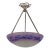 1920s French Art Deco Schneider Pendantlight - Purple Blue Mottled Glass & Nickeled Bronze For Sale