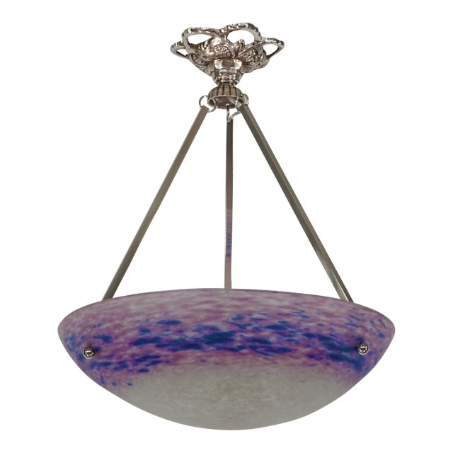 French Art Deco Pendant Light by Charles Schneider 1920s France For Sale