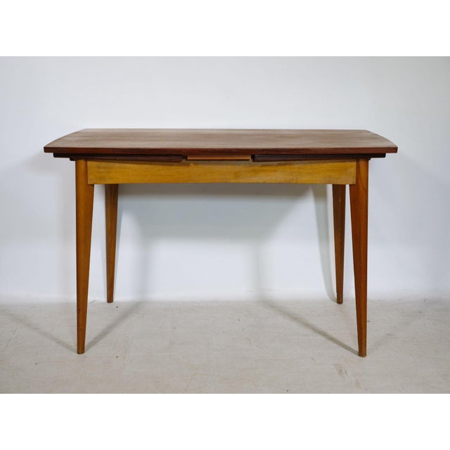 Mid-Century Double Extendable Dining Table in Teak, 1960s For Sale - Image 4 of 10
