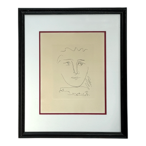 1960s Original Pablo Picasso Etching "Pour Roby" (L'Age De Soleil) Authenticated, Framed