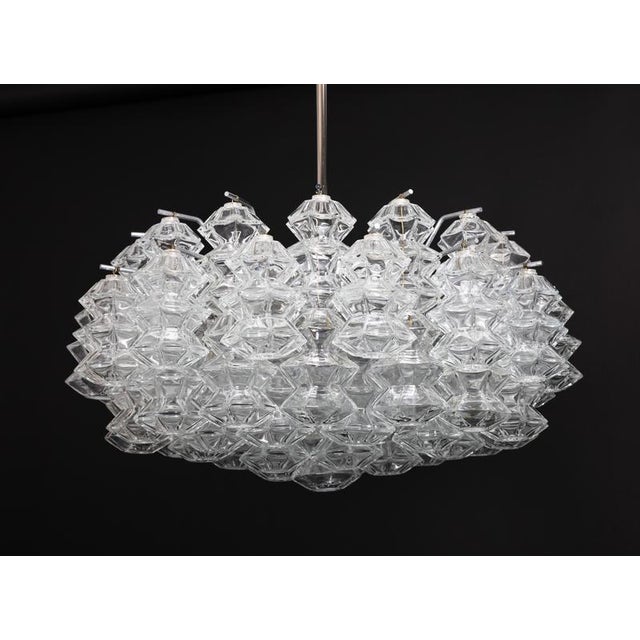 Large Pagoda Glass Chandelier from Kalmar, Austria, 1960s For Sale - Image 12 of 16