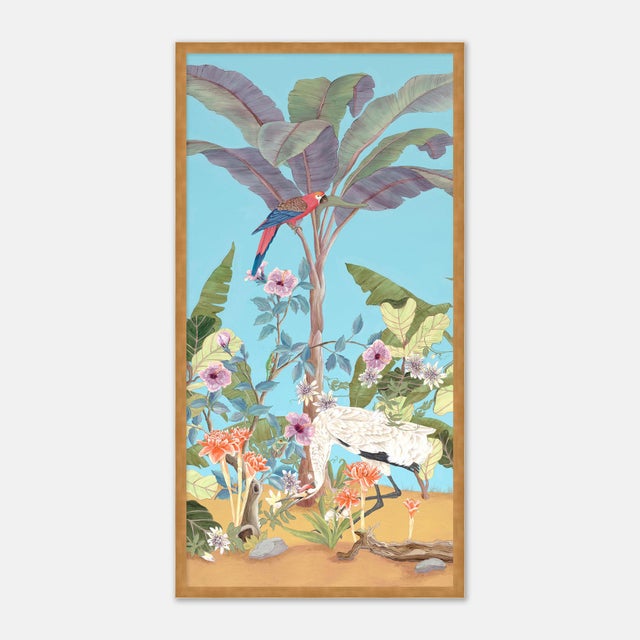 Allison Cosmos Palm Beach Paradise by Allison Cosmos, Set of 3, in Gold Framed Paper, Large Art Print For Sale - Image 4 of 9