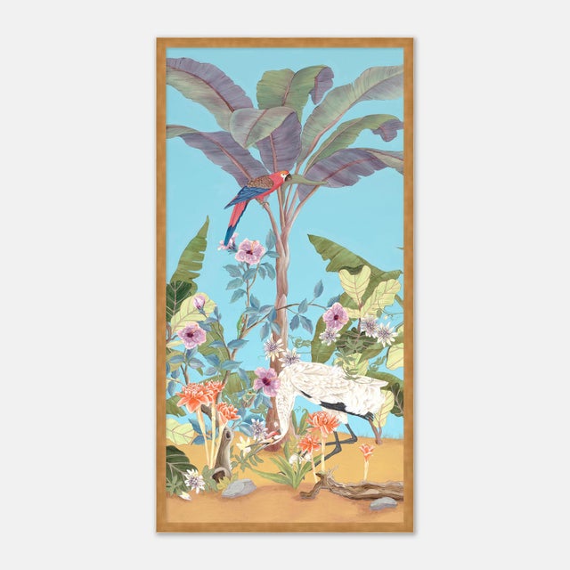 Palm Beach Paradise by Allison Cosmos, Set of 3, in Gold Framed Paper,  Large Art Print