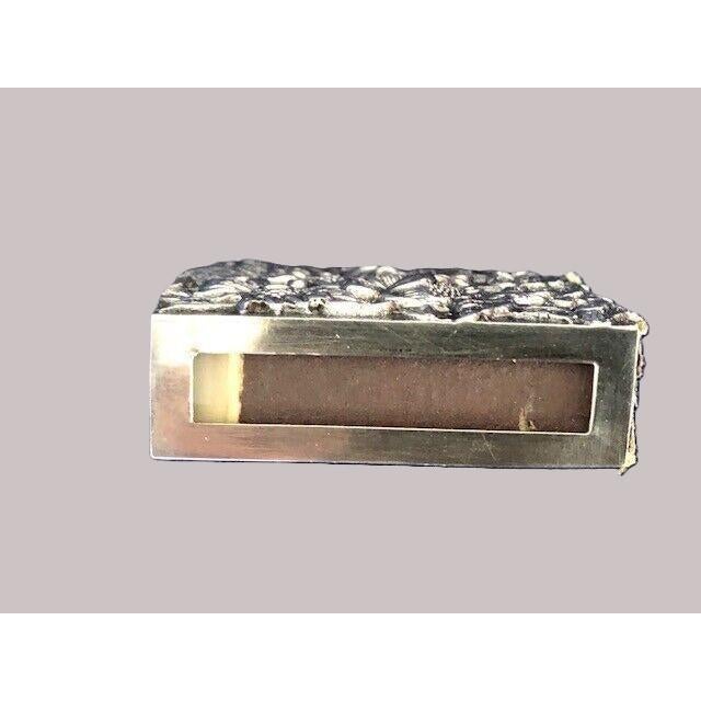 1930s 1930s Set of 2 S. Kirk & Son Repousse Floral 90f Sterling Silver Match Box Safe No Monos For Sale - Image 5 of 7