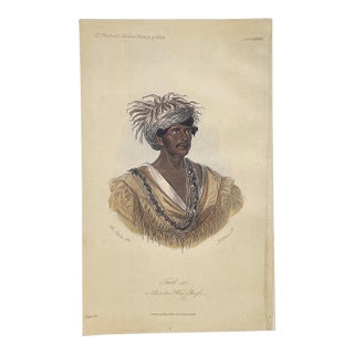 Reproduction Print “Tuch-Ee, a Cherokee War Chief” by S. Howitt, 1855 For Sale