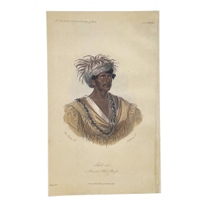 Reproduction Print “Tuch-Ee, a Cherokee War Chief” by S. Howitt, 1855