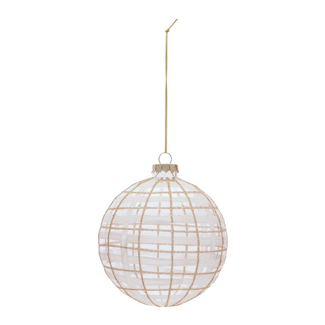 Contemporary Glass Ball Ornament Set of 6  4" For Sale - Image 3 of 4