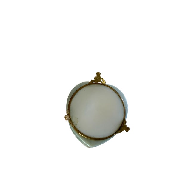 Antique French Enameled Opaline Gilt Ormalu Hand Painted Courting Scene Trinket Box C1900 For Sale - Image 10 of 10