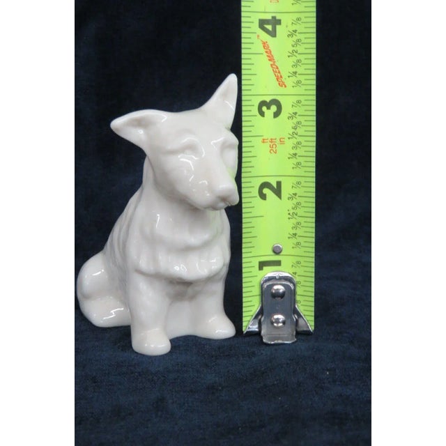 Belleek Pottery Ltd. Belleek Ireland Porcelain White Dog Figurine Scottish Terrier For Sale - Image 4 of 13
