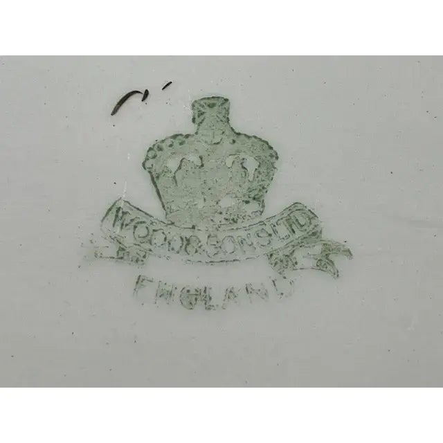 Mid 20th Century Large English Gravy Boat With Cobalt Blue Stripe For Sale - Image 12 of 18