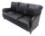 Madrid Hartwell Black Leather Sofa by Wesley Hall MINT! For Sale