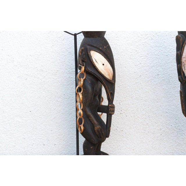 Wood Antique Bamana Jo Society Couple on Custom Stand For Sale - Image 7 of 11