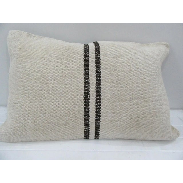 Handmade Striped Kilim Pillow Cover For Sale - Image 4 of 4
