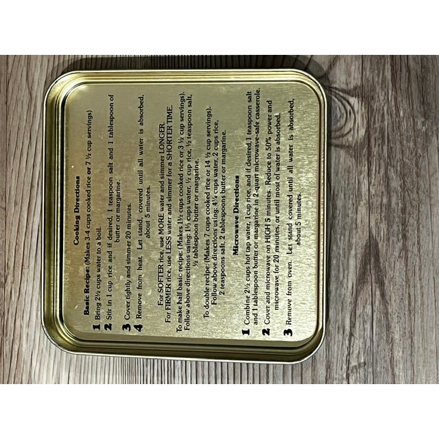 Vintage Uncle Ben's Rice Metal Collectible Storage Tin For Sale - Image 4 of 11