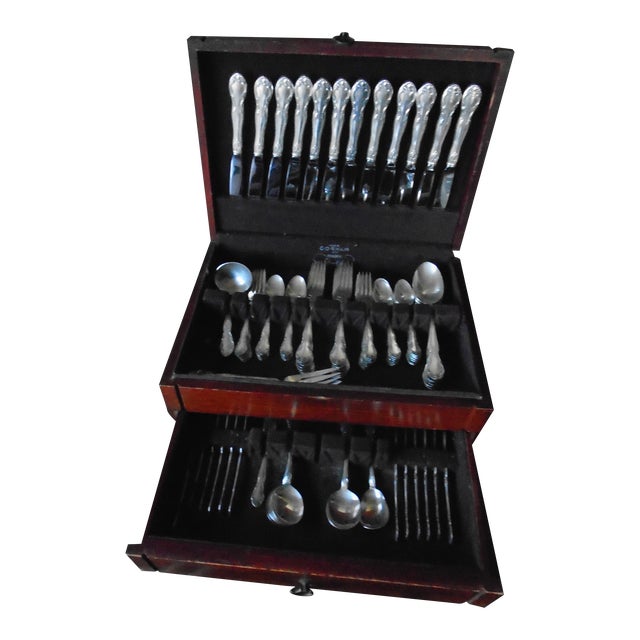 1980s Gorham "New Elegance" Silverplate Flatware Service for 12 98