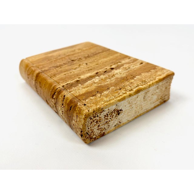 Stone Italian Travertine Bookend in the Shape of Book attributed to Fratelli Manelli, 1960s For Sale - Image 7 of 7