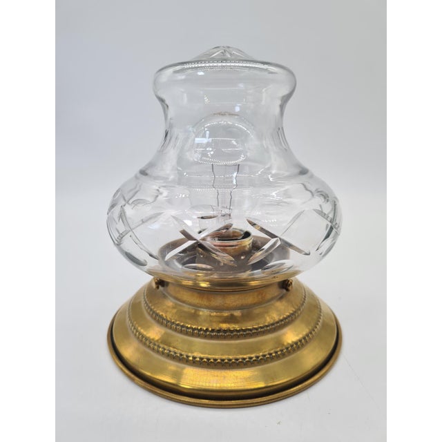 Gold Vintage Wall Sconces in Brass and Cut Glass, 1970s, Set of 2 For Sale - Image 8 of 9