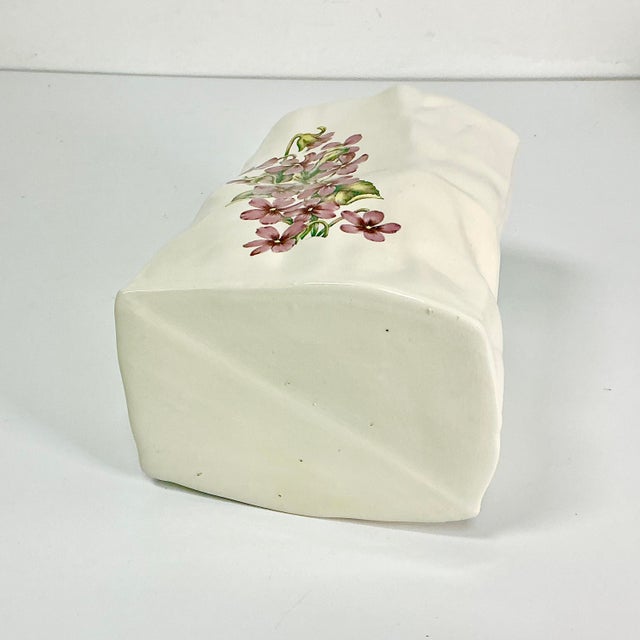 1980s Vintage Boho Chic Hollywood Regency Trompe L’Oeil Paper Bag Vase. For Sale - Image 15 of 15