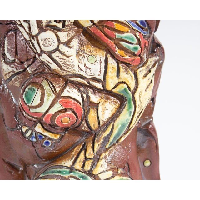 Brown 2012 Signed Studio Pottery Vase by Barry Unitas Barnes For Sale - Image 8 of 10