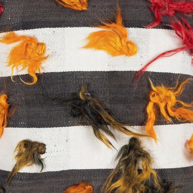 Add a touch of history and warmth to your space with this vintage handmade Turkish wool kilim cushion cover. Crafted from...