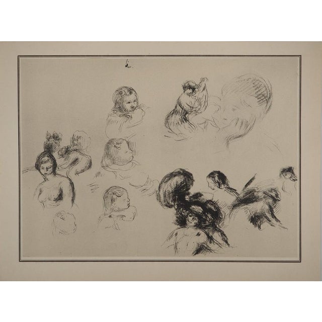 Pierre-Auguste Renoir, Child's Study Sheet, Lithograph and Stencil For Sale - Image 6 of 6