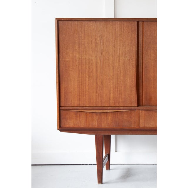 Brown Mid-Century Danish Modern Highboard in Teak, 1960s For Sale - Image 8 of 9