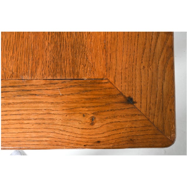 20th Century Italian Hand-Carved Oak Desk For Sale - Image 9 of 12