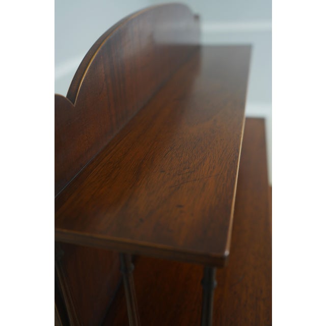 Vintage Regency Style 3 Tier Inlaid Mahogany Cabinet For Sale - Image 12 of 18