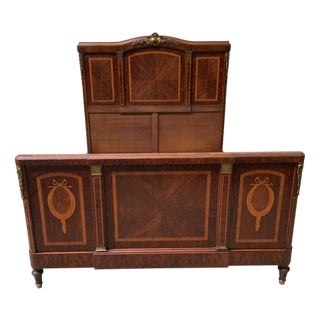 Antique Bed in Rosewood, 1890s For Sale