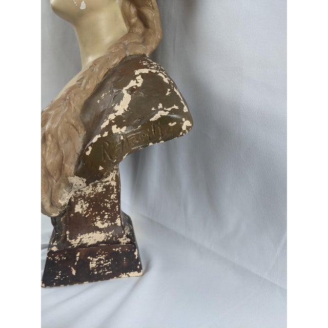 Antique Van Hassels Brussels Venetian Girl Bust, After Riccardo Aurili, With Gryphon Base For Sale - Image 9 of 18