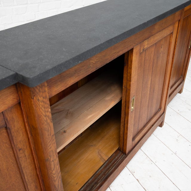 Oak and Bluestone Back Bar, 1930 For Sale - Image 12 of 15