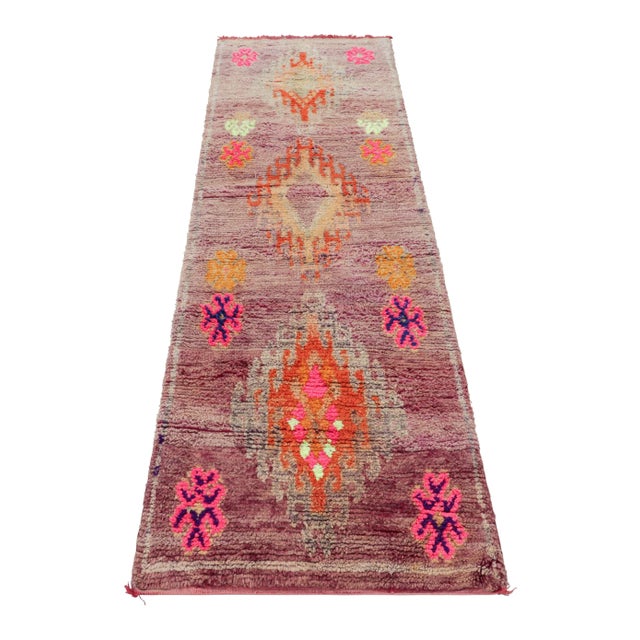 1950s Vintage Moroccan Runner Rug With Colorful Geometric Patterns - Rug & Kilim For Sale - Image 5 of 7