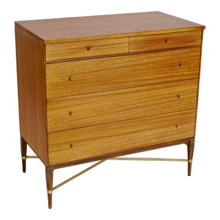 1960s Mid-Century Modern Brass X Base Dresser Designed by Paul McCobb for the Calvin Furniture Company For Sale