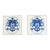 Dutch Delft Blue and White Porcelain Tiles With Heraldic Coat of Arms, Pair For Sale